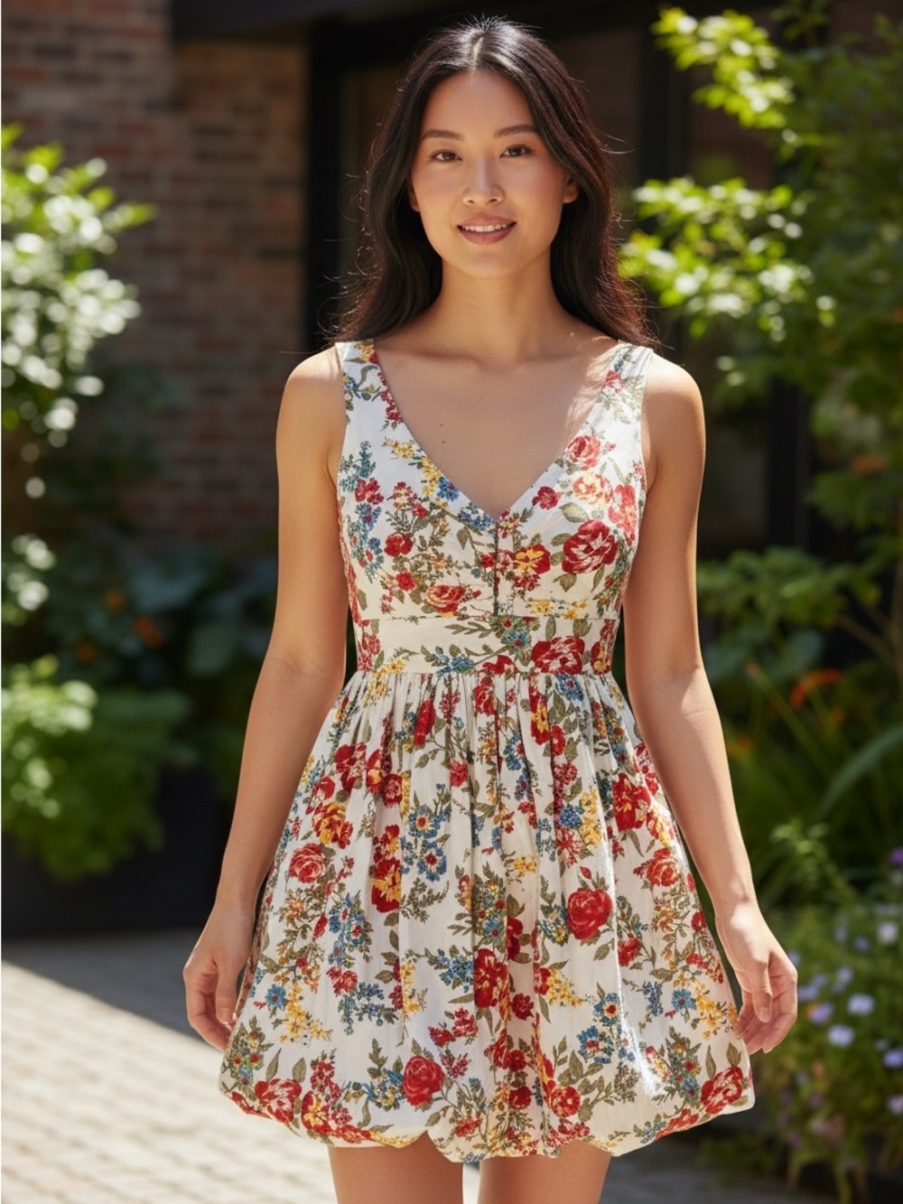 Cotton Floral Sundress - XS